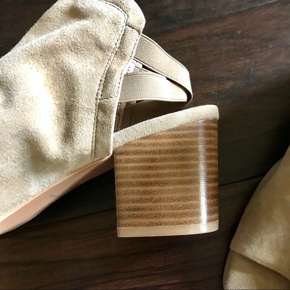 H by Hudson Soft Suede Stack Heel Slides - Picture 9 of 10